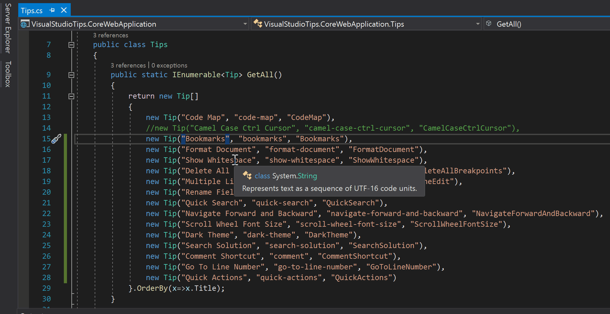 visual studio format code shortcut